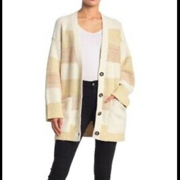 Free People Grains Combo Southport Beach Cardigan(size Small) - Picture 4 of 10